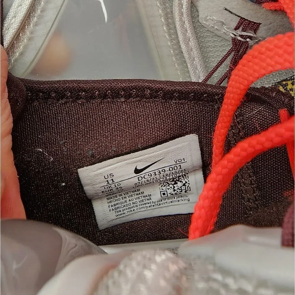 RARE Nike LeBron 19 XIX Fast Food Grey Orange Basketball Mens Size 11